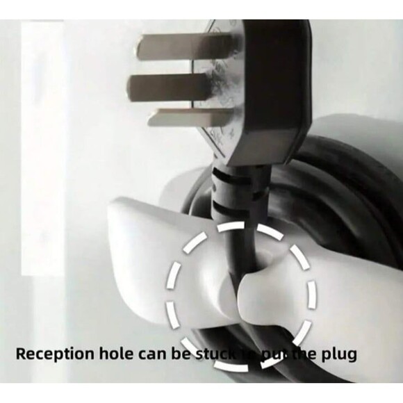 Power Cord Organizer for Appliance (2pc SET - white) - Picture 4 of 7